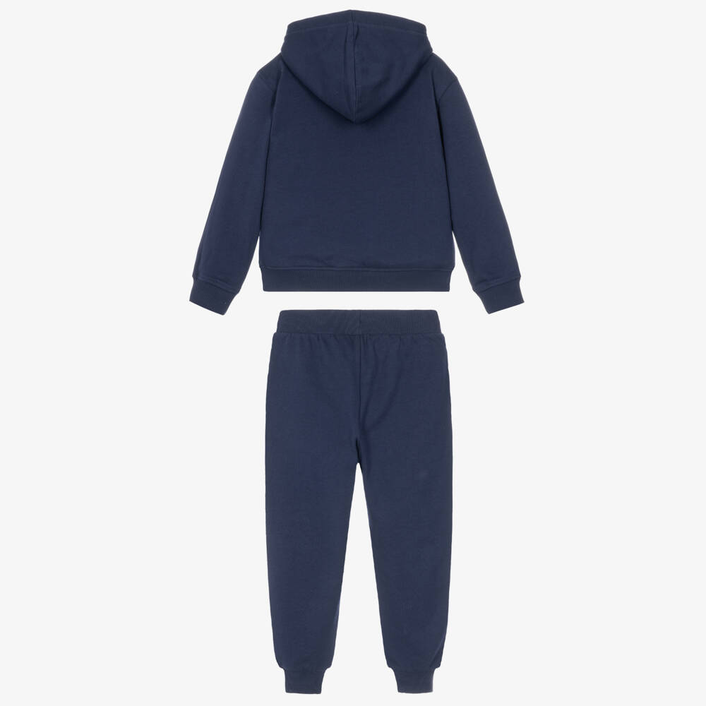 Moschino-Navy Blue Bear Graphic Tracksuit in Cotton Jersey | Childrensalon