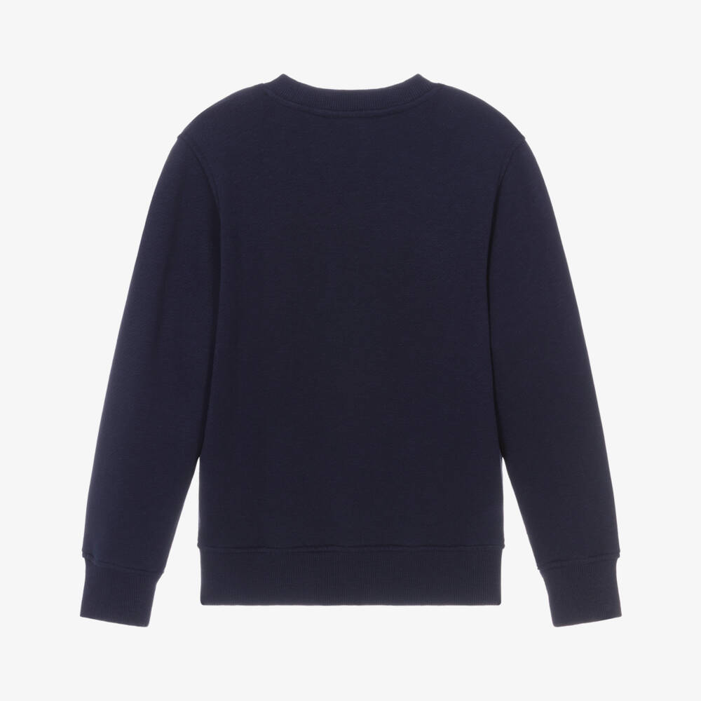 Moschino-Navy Blue Cotton 3 Bears Logo Sweatshirt | Childrensalon