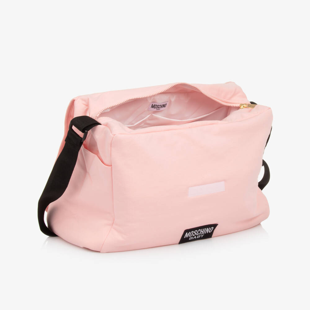 Moschino-Pink Teddy Bear Changing Bag (40cm) | Childrensalon