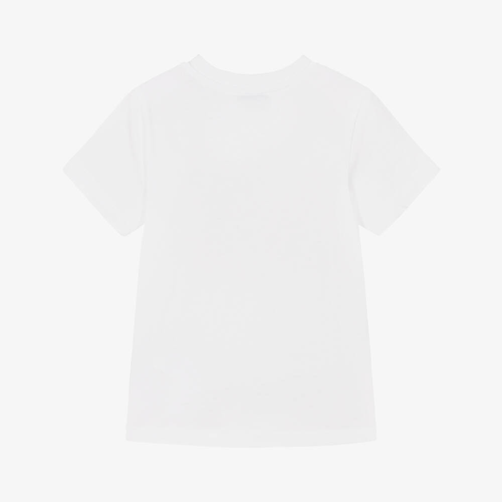 Moschino-White Cotton Jersey Moschino Bear T-Shirt | Childrensalon