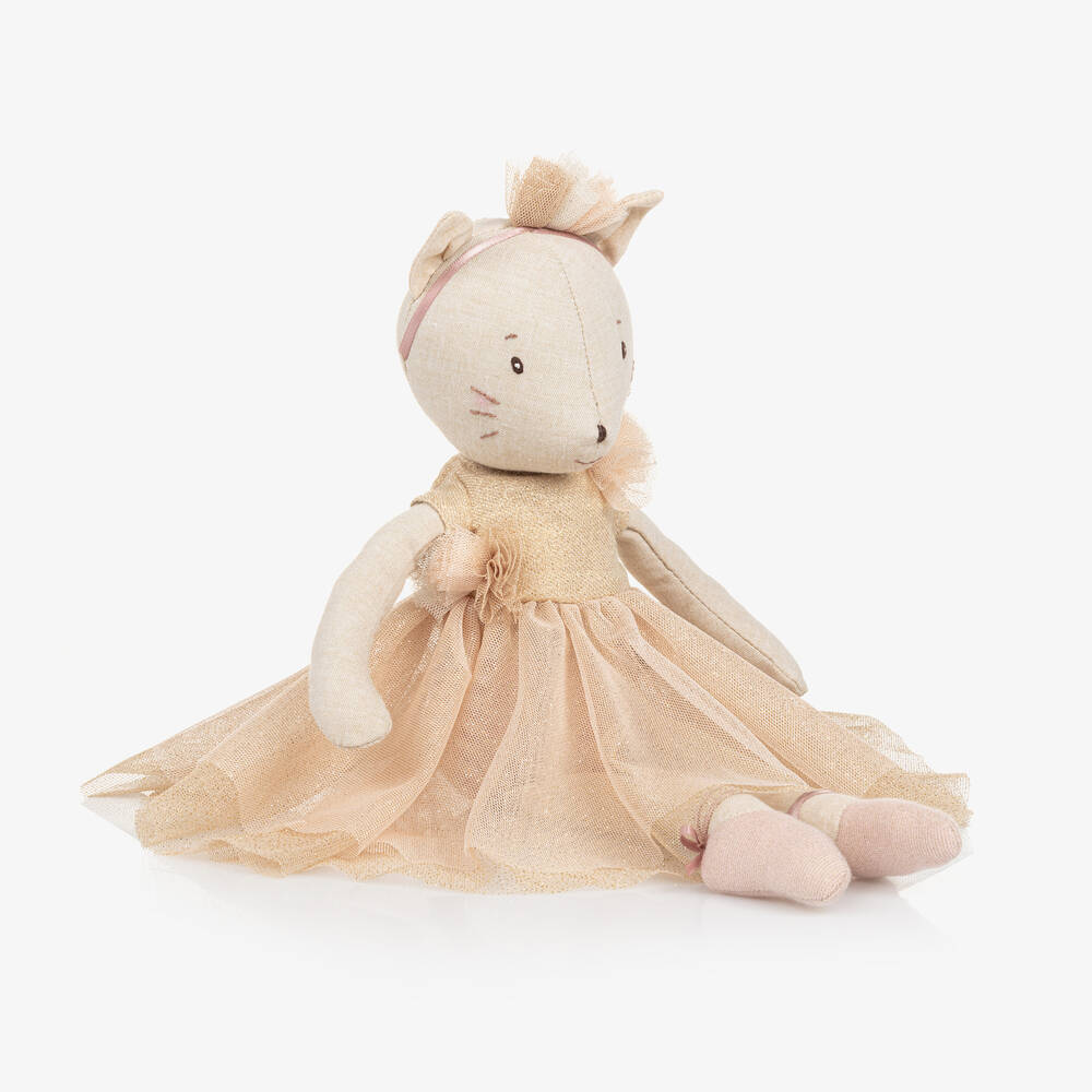 Moulin Roty-Blue Ballerina Cat Doll Dress-Up Toy (35cm) | Childrensalon