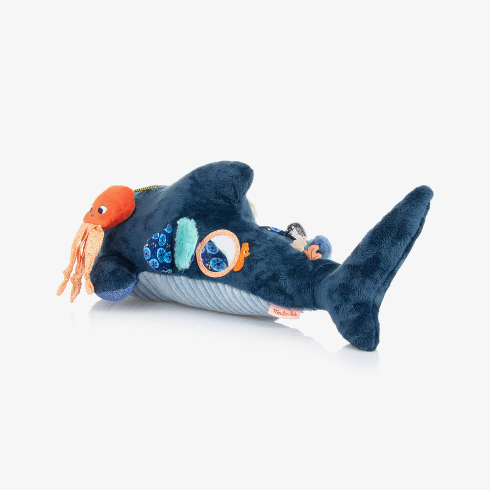 Moulin Roty-Blue Whale Soft Activity Toy (58cm) | Childrensalon