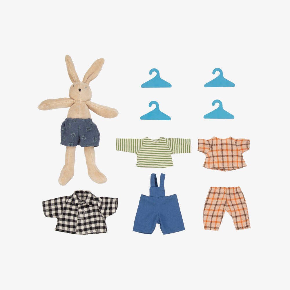 Moulin Roty-Sylvain's Wardrobe In A Suitcase Toy (18.5cm) | Childrensalon