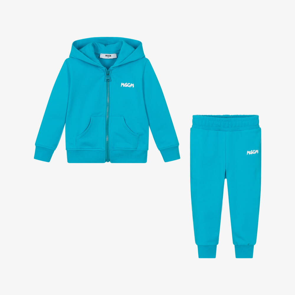 MSGM-Blue Cotton Tracksuit | Childrensalon