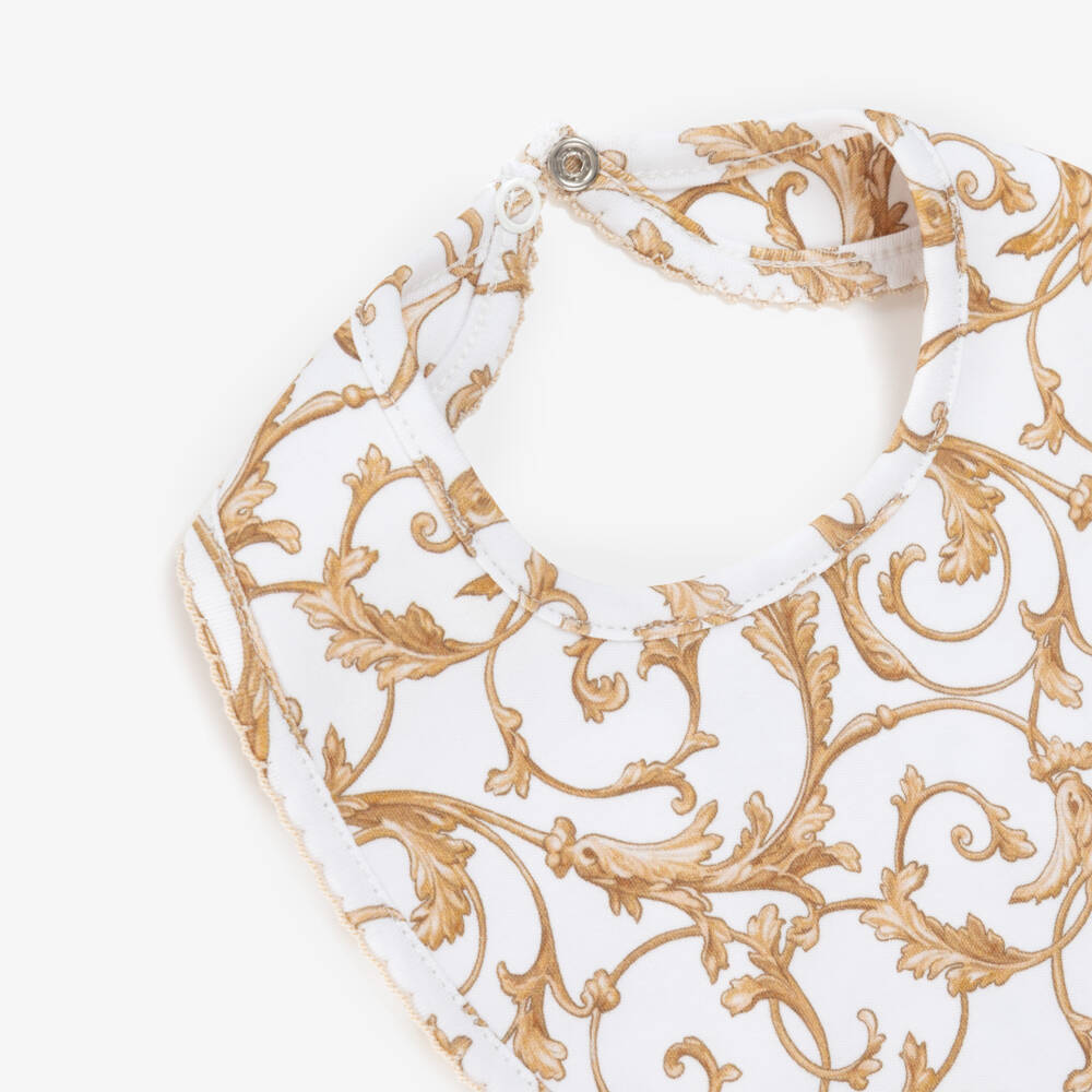 My Little Pie-Allure White Supima Cotton Baby Bib | Childrensalon