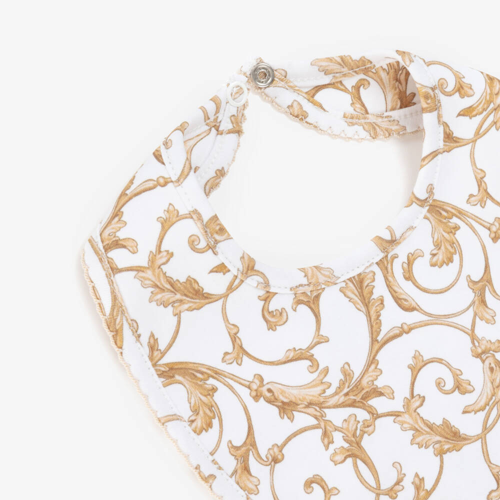 My Little Pie-Allure White Supima Cotton Baby Bib | Childrensalon