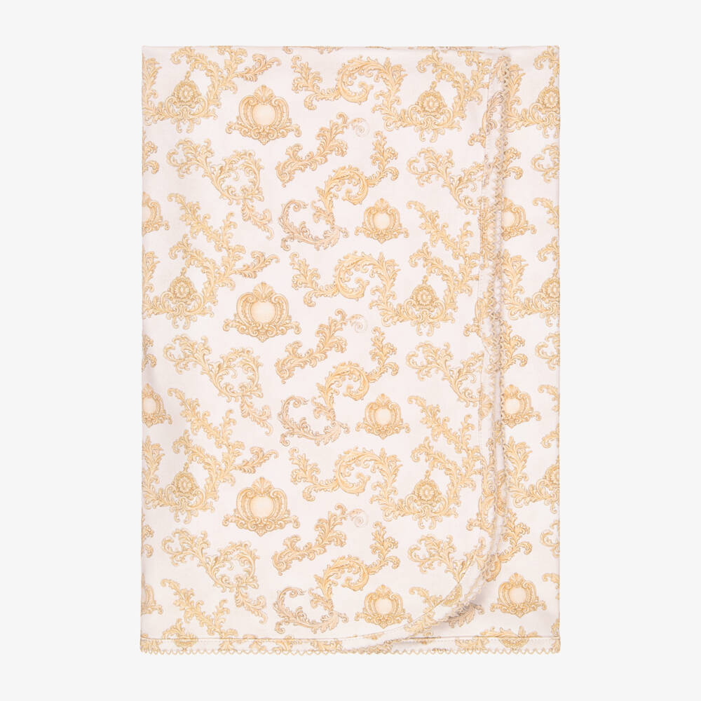 My Little Pie-Beige Royal Blush Print Supima Cotton Blanket (80cm) | Childrensalon
