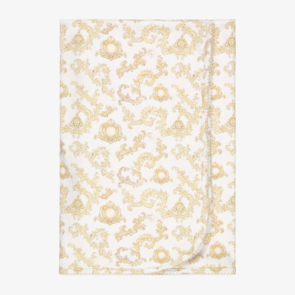 My Little Pie-Beige Royal Blush Print Supima Cotton Blanket (80cm) | Childrensalon