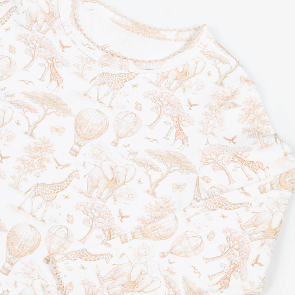 My Little Pie-بيجاما بطبعة حيوانات أفريقية لون بيج | Childrensalon