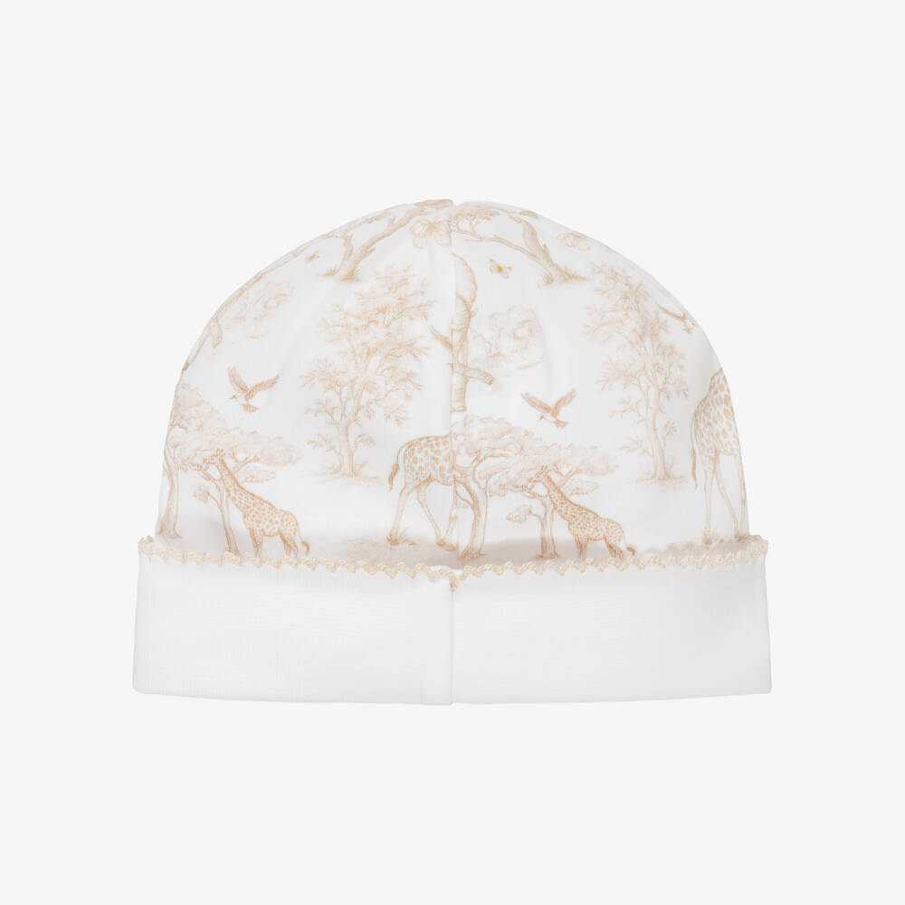 My Little Pie-Шапочка кремовая из супима хлопка с африканским узором для малышей | Childrensalon