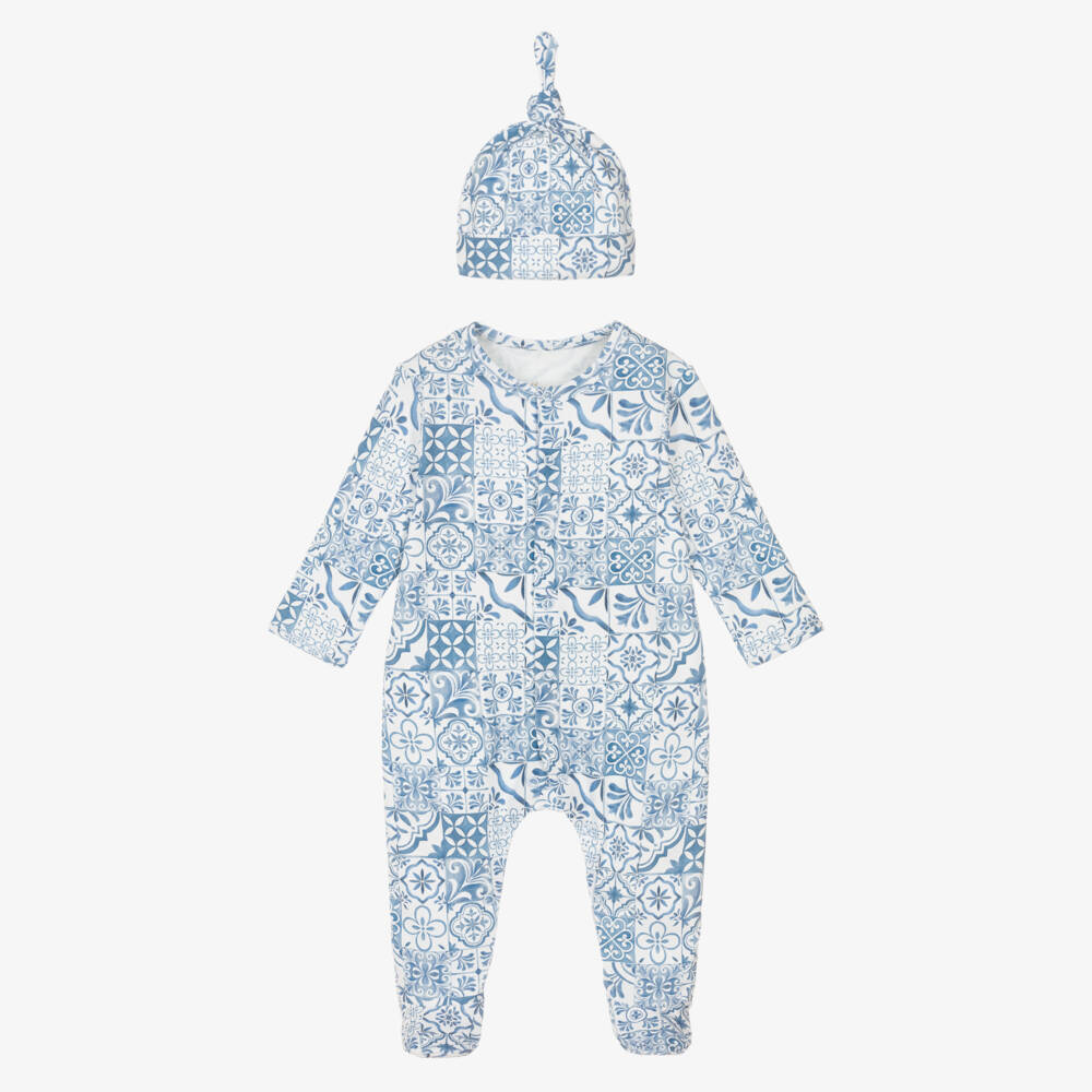 My Little Pie-طقم أفارول بيبي غرو قطن سوبيما لون أزرق | Childrensalon