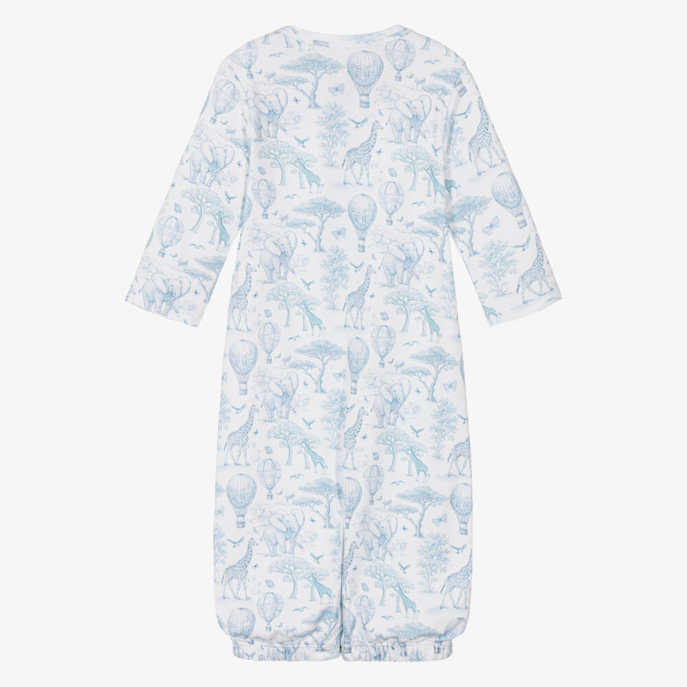 My Little Pie-Blue Supima African Animals Toile de Juoy Converter Gown | Childrensalon