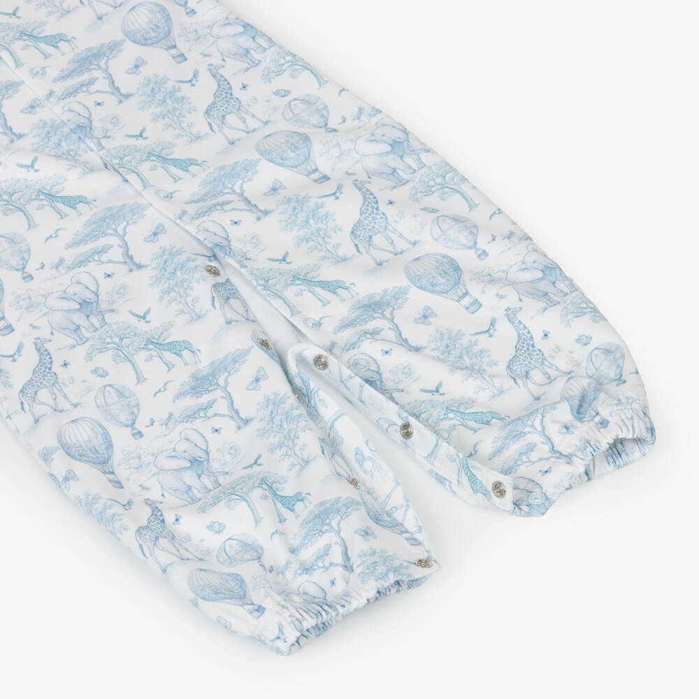 My Little Pie-Blue Supima African Animals Toile de Juoy Converter Gown | Childrensalon