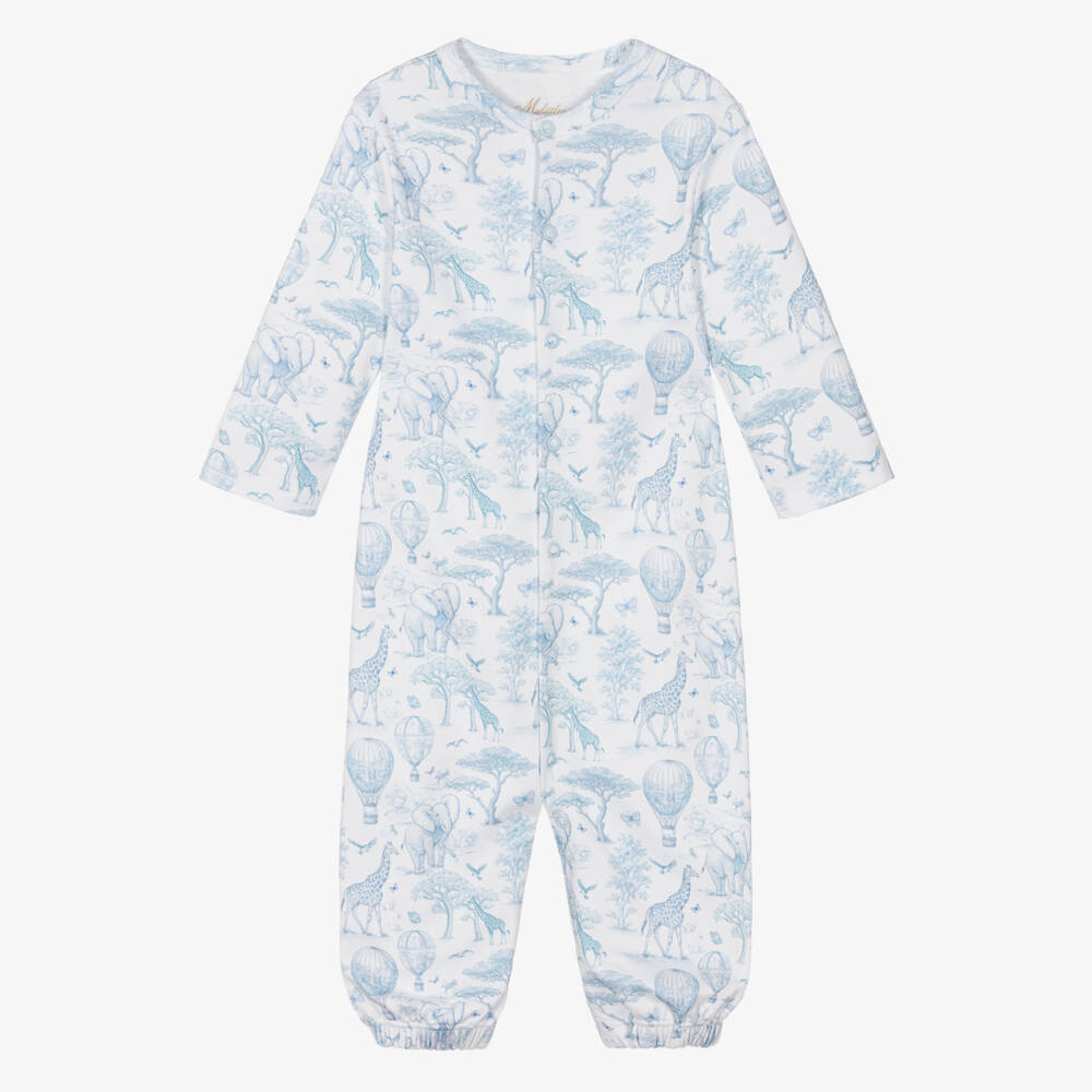 My Little Pie-Blue Supima African Animals Toile de Juoy Converter Gown | Childrensalon