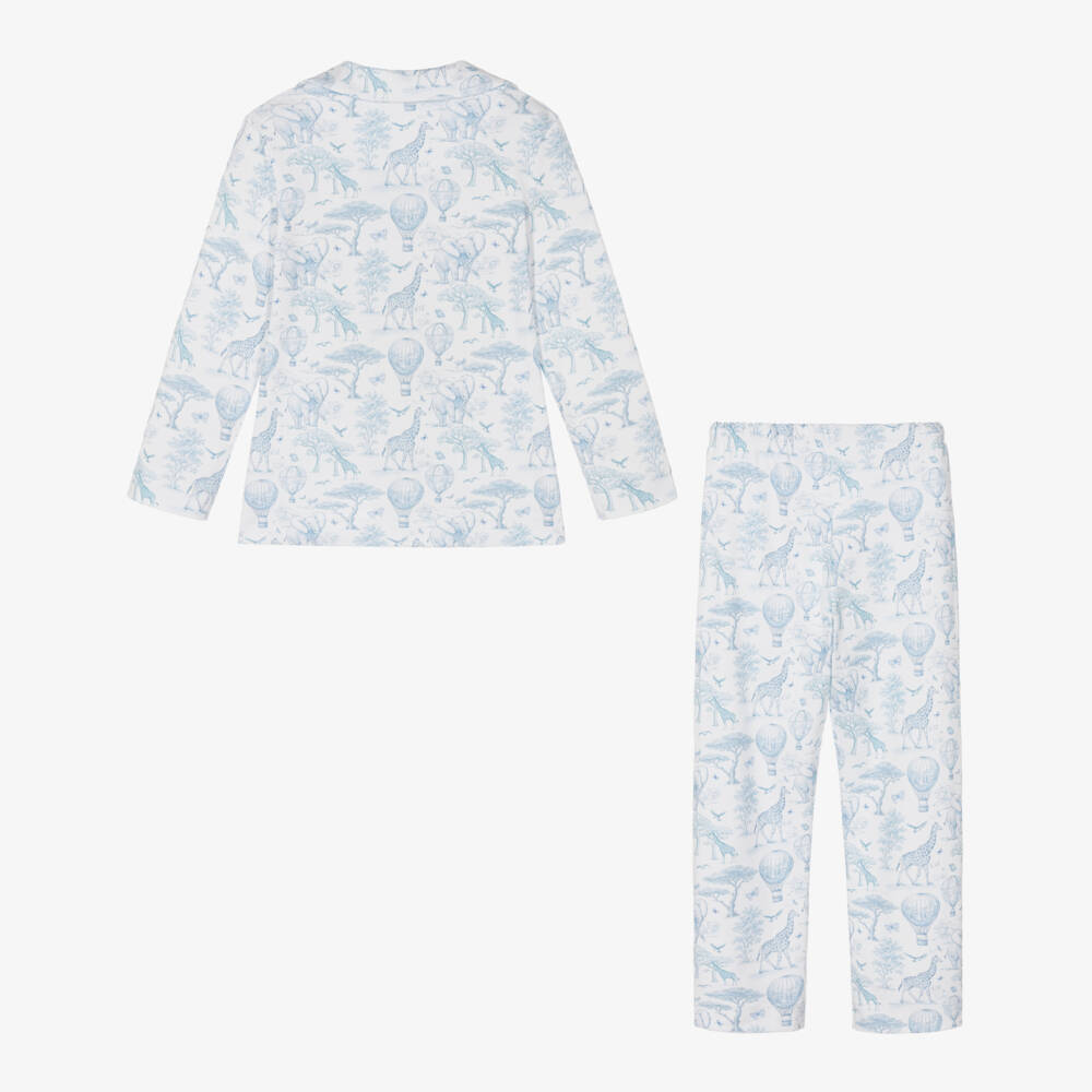 My Little Pie-Blue Supima African Animals Toile de Juoy Pyjamas | Childrensalon