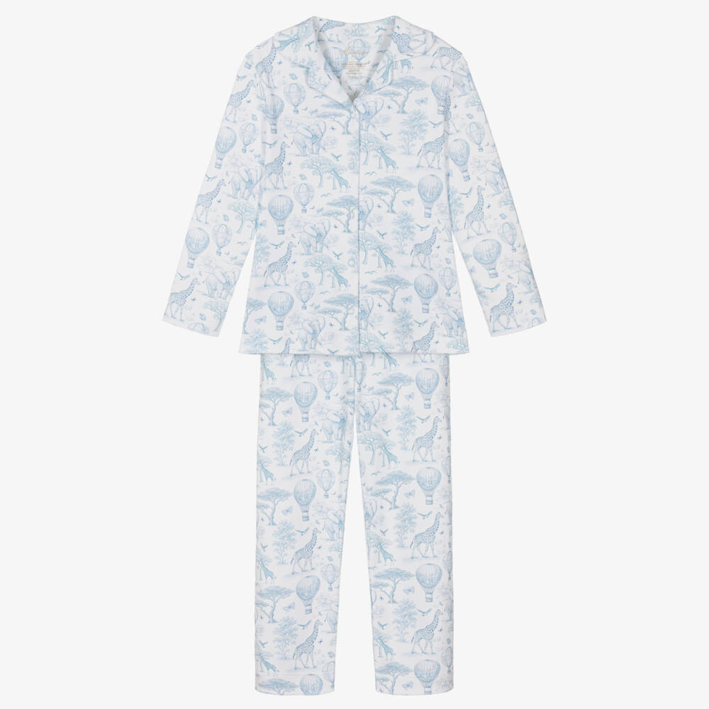 My Little Pie-Blue Supima African Animals Toile de Juoy Pyjamas | Childrensalon