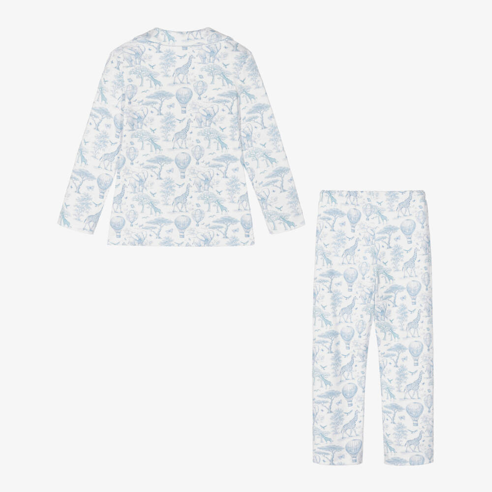 My Little Pie-Blue Supima African Animals Toile de Juoy Pyjamas | Childrensalon