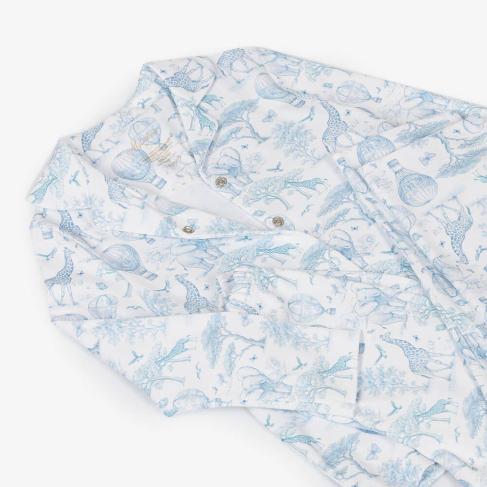 My Little Pie-Blue Supima African Animals Toile de Juoy Pyjamas | Childrensalon