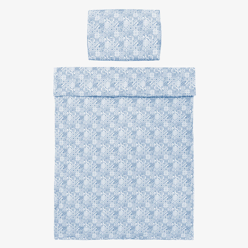 My Little Pie-Blue & White Amalfi Supima Cotton Bedding Set | Childrensalon