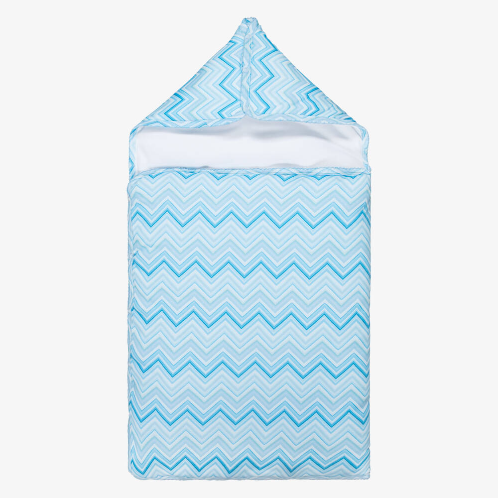 My Little Pie-Blue Zigzag Print Supima Cotton Nest (85cm) | Childrensalon