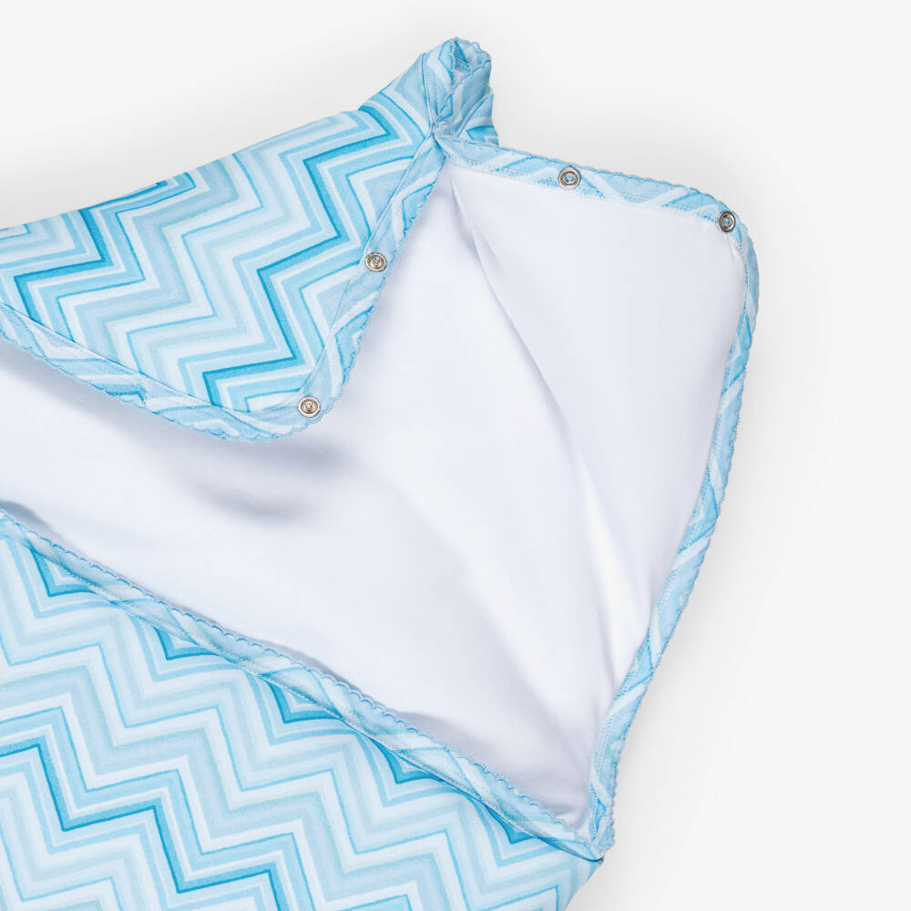 My Little Pie-Blue Zigzag Print Supima Cotton Nest (85cm) | Childrensalon