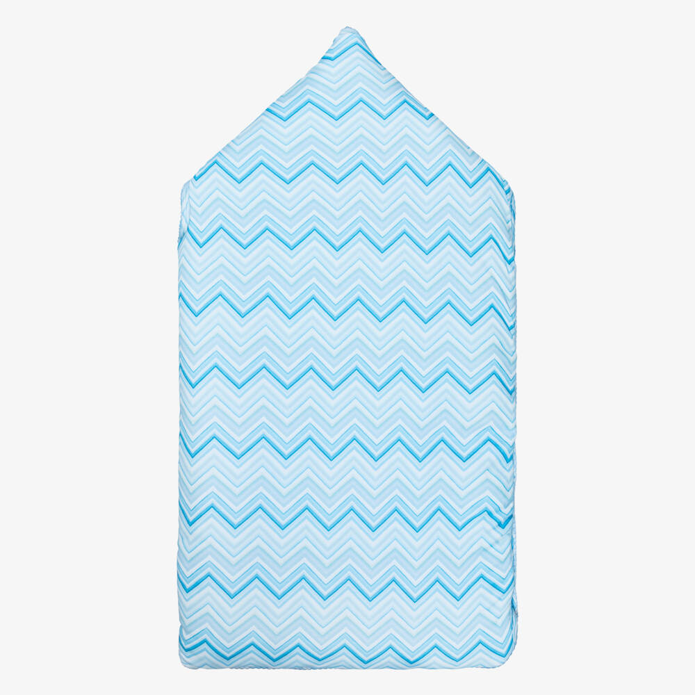 My Little Pie-Blue Zigzag Print Supima Cotton Nest (85cm) | Childrensalon