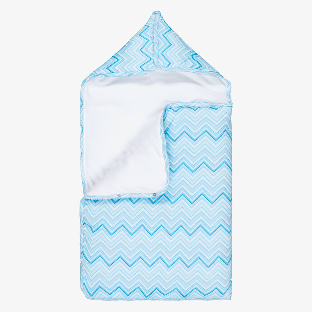 My Little Pie-Blue Zigzag Print Supima Cotton Nest (85cm) | Childrensalon