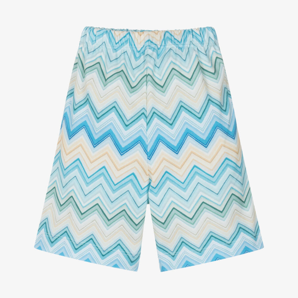 My Little Pie-Blue Zigzag Print Supima Cotton Pyjamas | Childrensalon