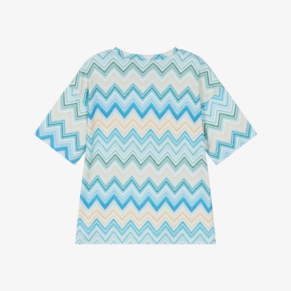 My Little Pie-Blue Zigzag Print Supima Cotton Pyjamas | Childrensalon