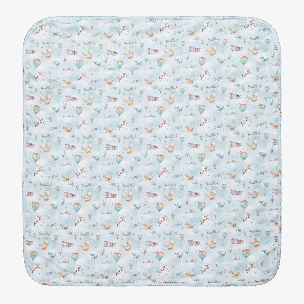 My Little Pie-Boys Blue Cotton Balloon Babysuit Set | Childrensalon