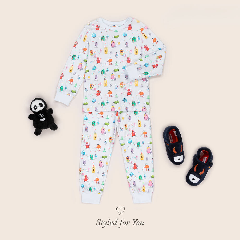 My Little Pie-بيجاما قطن عضوي لون أزرق للأولاد | Childrensalon