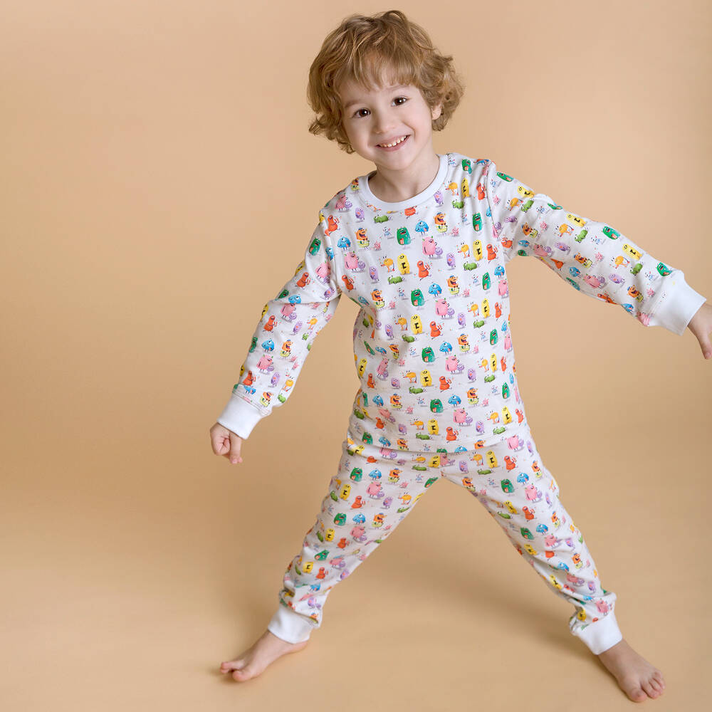 My Little Pie-بيجاما قطن عضوي لون أزرق للأولاد | Childrensalon