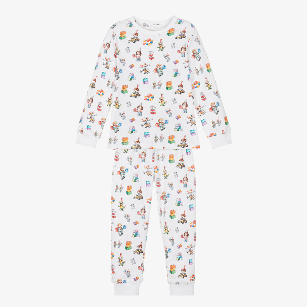 My Little Pie-Colourful Block Party Print Supima Cotton Pyjamas | Childrensalon