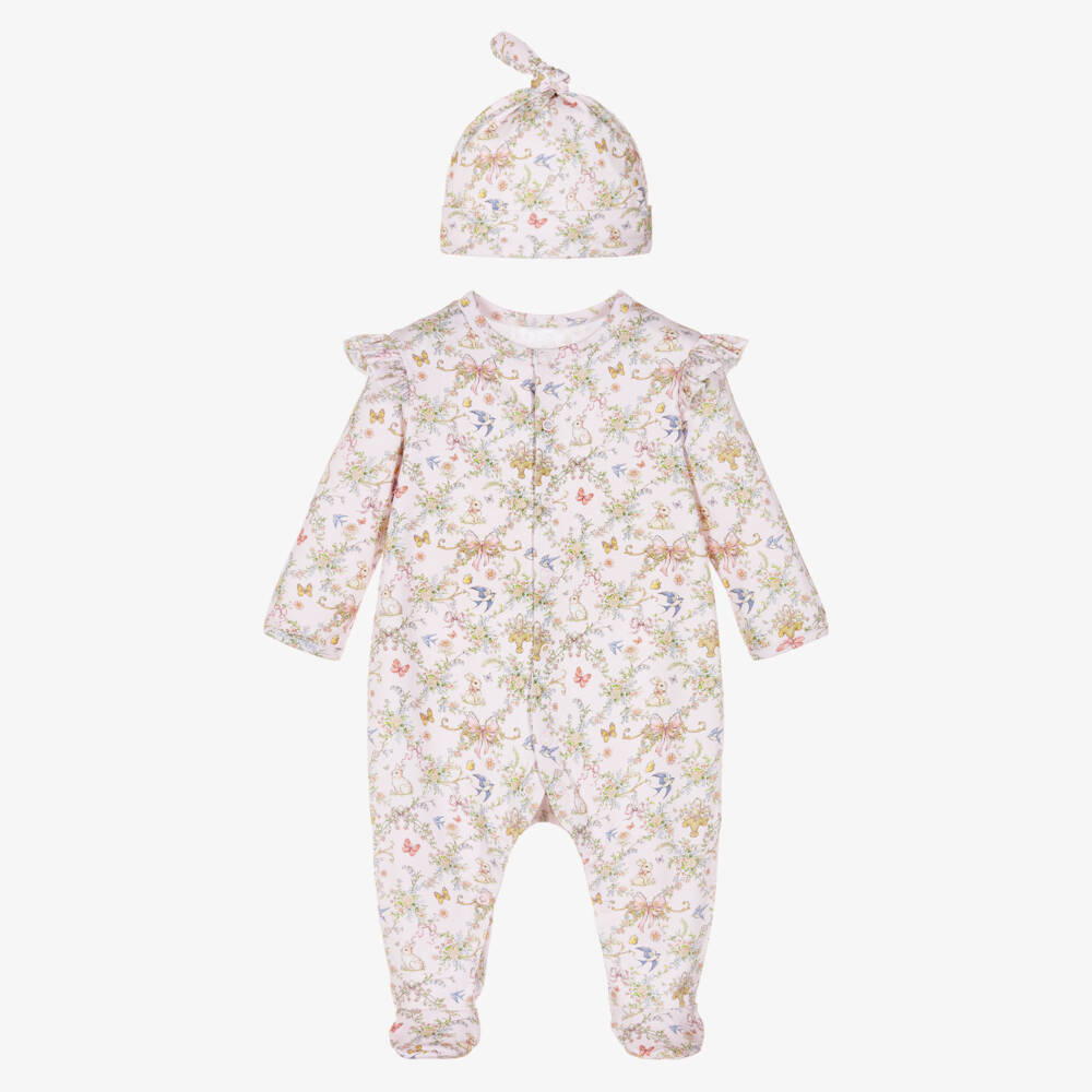 My Little Pie-Girls Pale Pink Cotton Petal Babysuit Set | Childrensalon