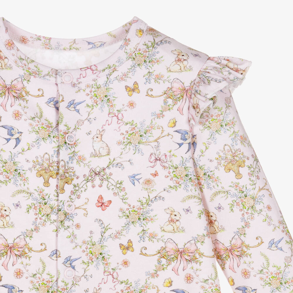 My Little Pie-Girls Pale Pink Cotton Petal Babysuit Set | Childrensalon