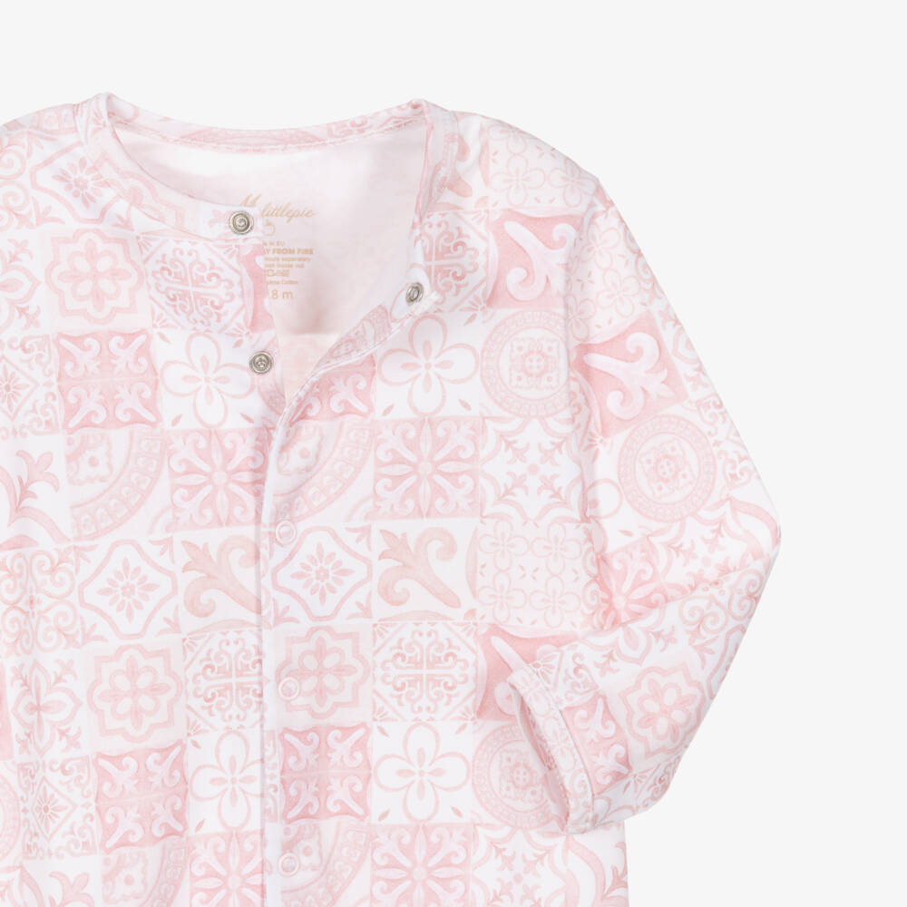 My Little Pie-Girls Pink Amalfi Supima Cotton Babygrow Set | Childrensalon