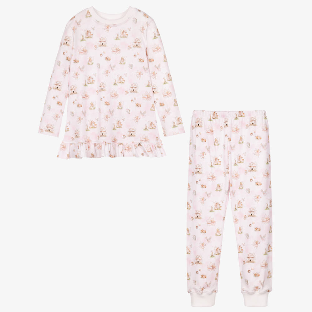 My Little Pie-Girls Pink Fairy Supima Cotton Pyjamas | Childrensalon