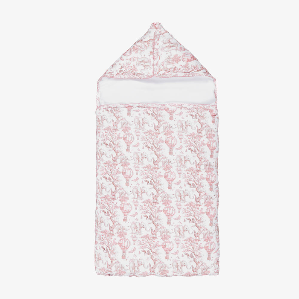 My Little Pie-Girls Pink Toile de Juoy Africa Supima Cotton Nest (85cm) | Childrensalon