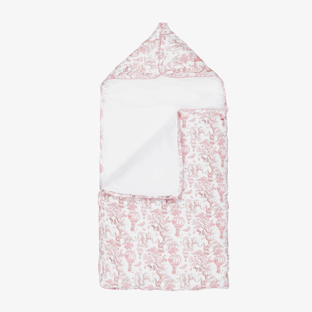 My Little Pie-Girls Pink Toile de Juoy Africa Supima Cotton Nest (85cm) | Childrensalon