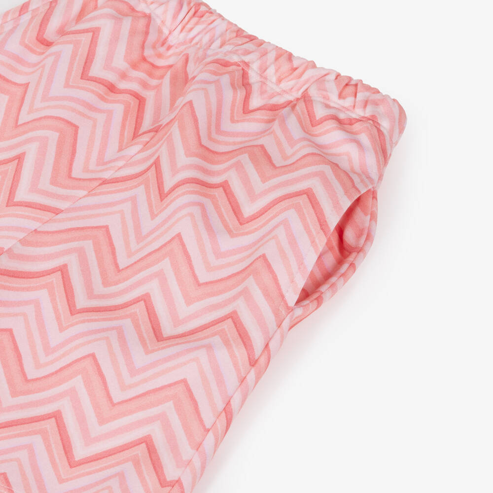 My Little Pie-Girls Pink Zigzag Print Supima Cotton Pyjamas | Childrensalon