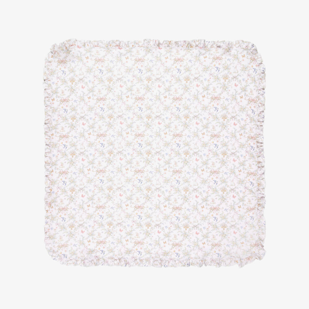 My Little Pie-Pale Pink Petal Print Supima Cotton Blanket (82cm) | Childrensalon
