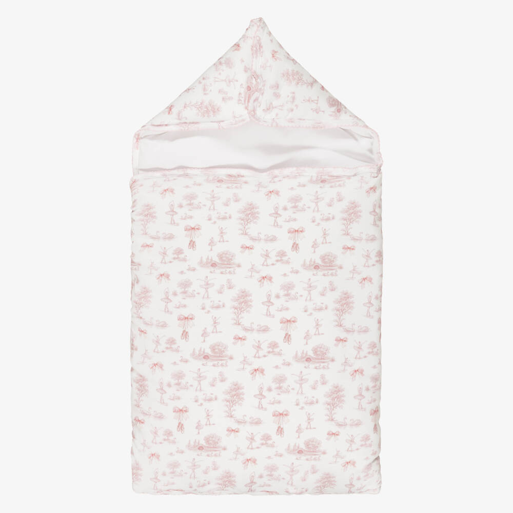 My Little Pie-Pink Swan Lake Print Supima Cotton Nest (85cm) | Childrensalon