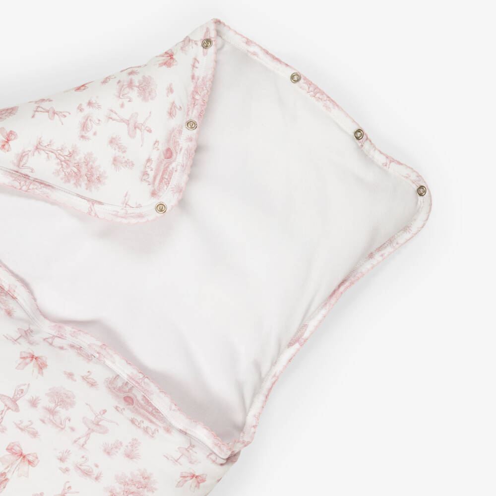 My Little Pie-Pink Swan Lake Print Supima Cotton Nest (85cm) | Childrensalon