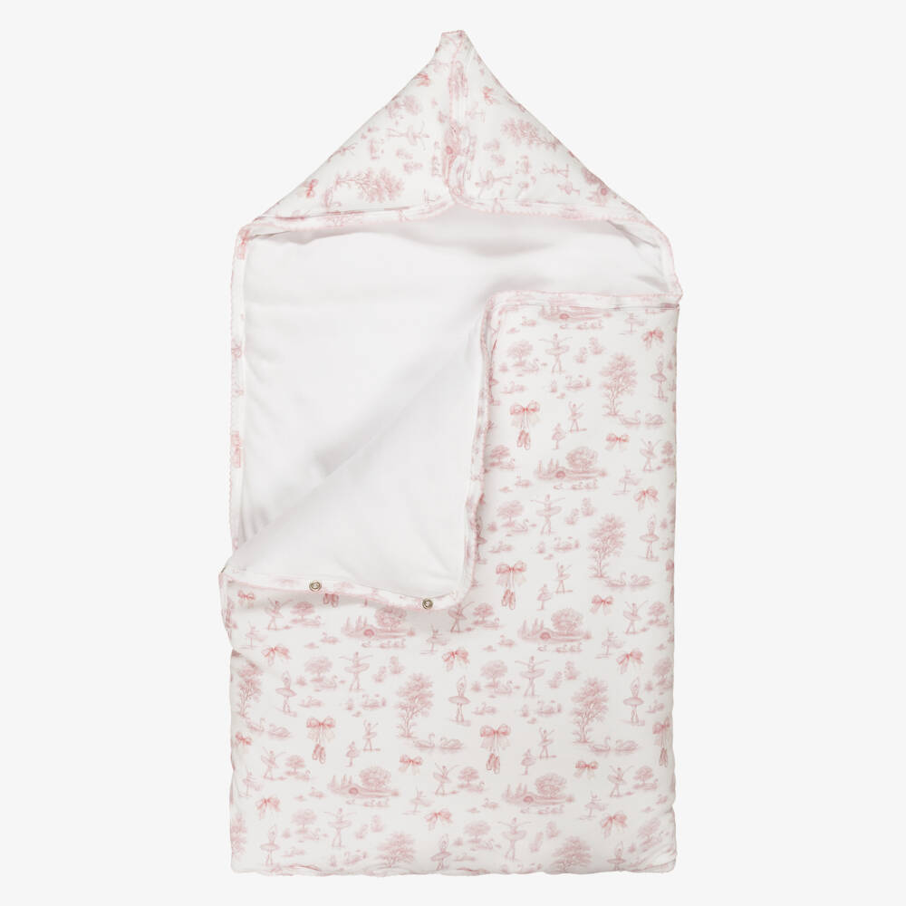 My Little Pie-Pink Swan Lake Print Supima Cotton Nest (85cm) | Childrensalon