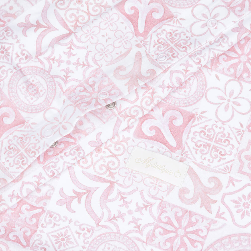 My Little Pie-Pink & White Amalfi Supima Cotton Bedding Set | Childrensalon