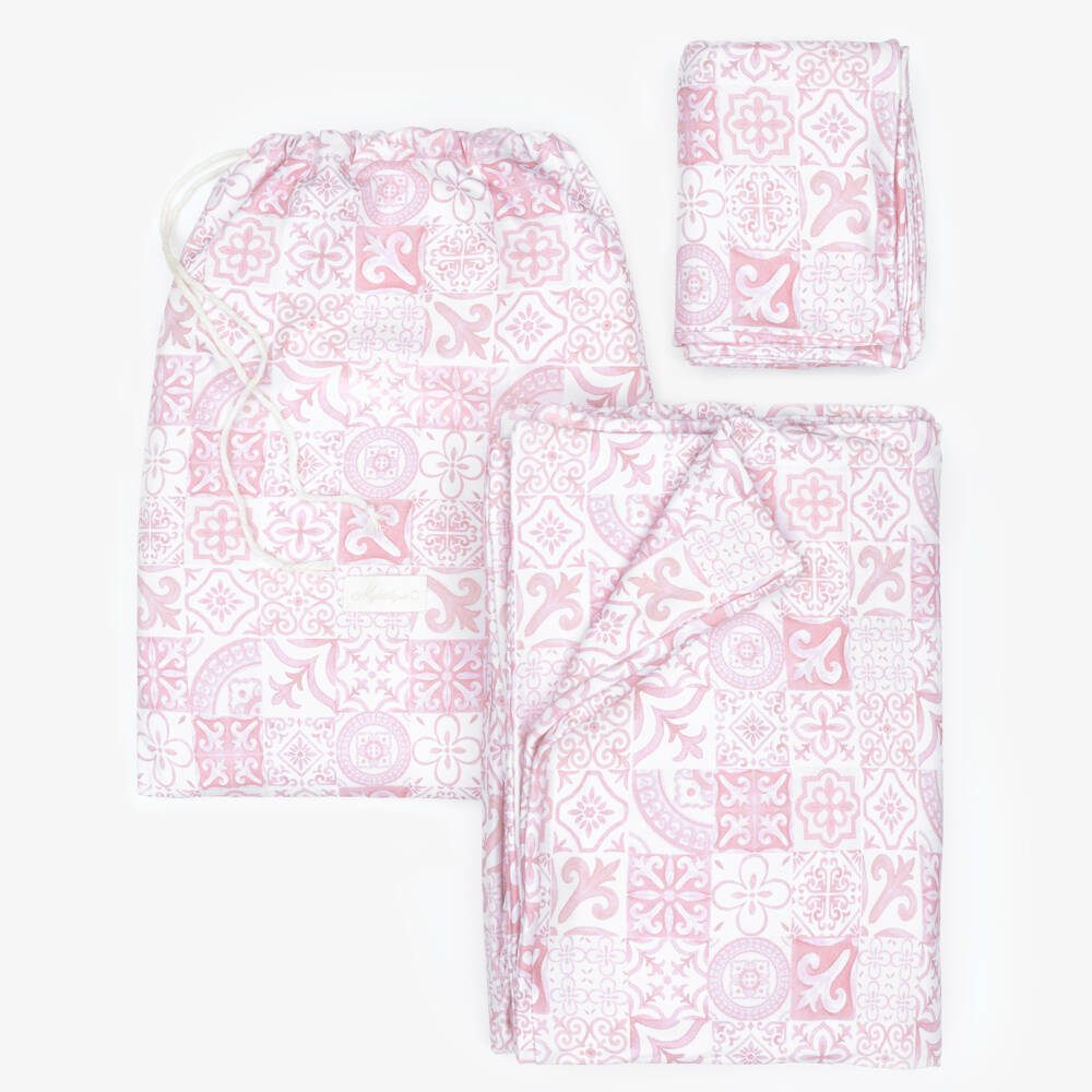 My Little Pie-Pink & White Amalfi Supima Cotton Single Bedding Set (200cm) | Childrensalon