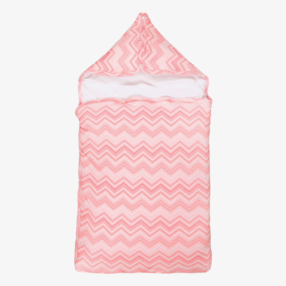 My Little Pie-Pink Zigzag Print Supima Cotton Nest (85cm) | Childrensalon