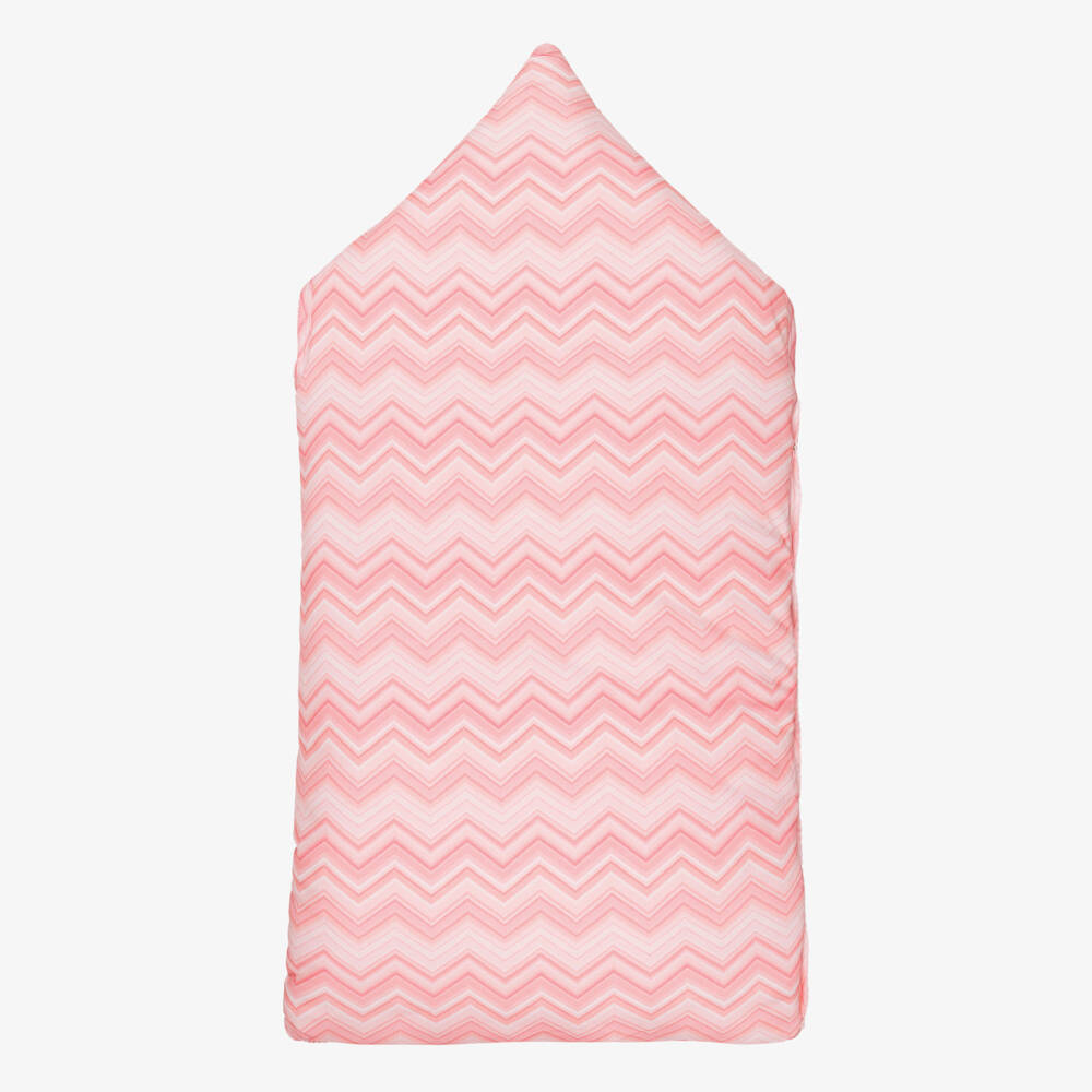 My Little Pie-Pink Zigzag Print Supima Cotton Nest (85cm) | Childrensalon