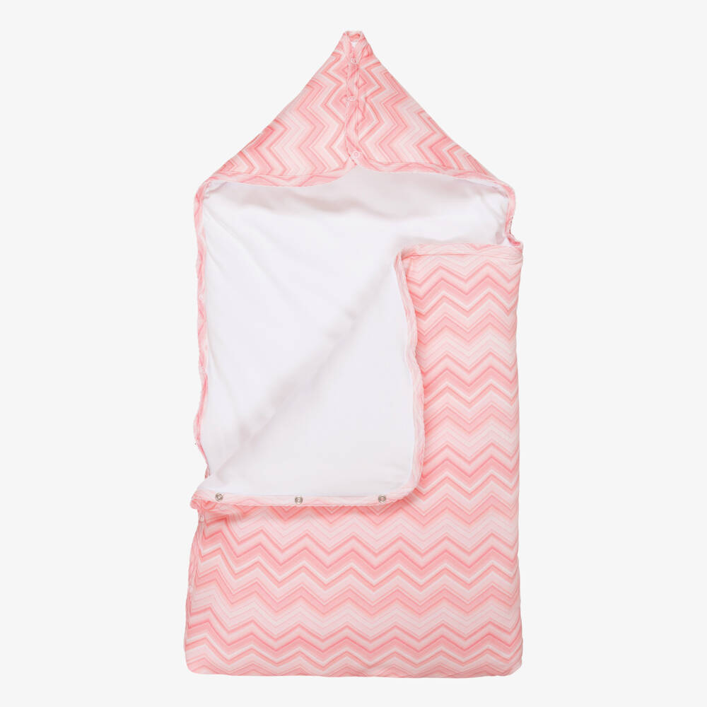 My Little Pie-Pink Zigzag Print Supima Cotton Nest (85cm) | Childrensalon