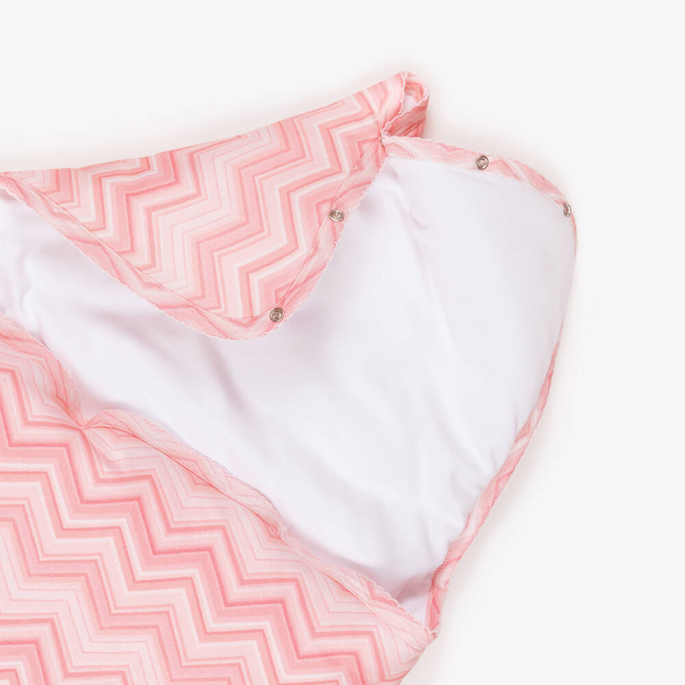 My Little Pie-Pink Zigzag Print Supima Cotton Nest (85cm) | Childrensalon